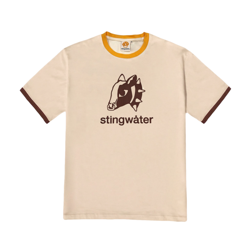 Stingwater Cow Head Ringer T-Shirt - Blanc Cassé