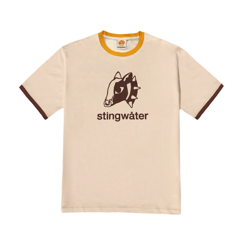 Stingwater Cow Head Ringer T-Shirt - Off White