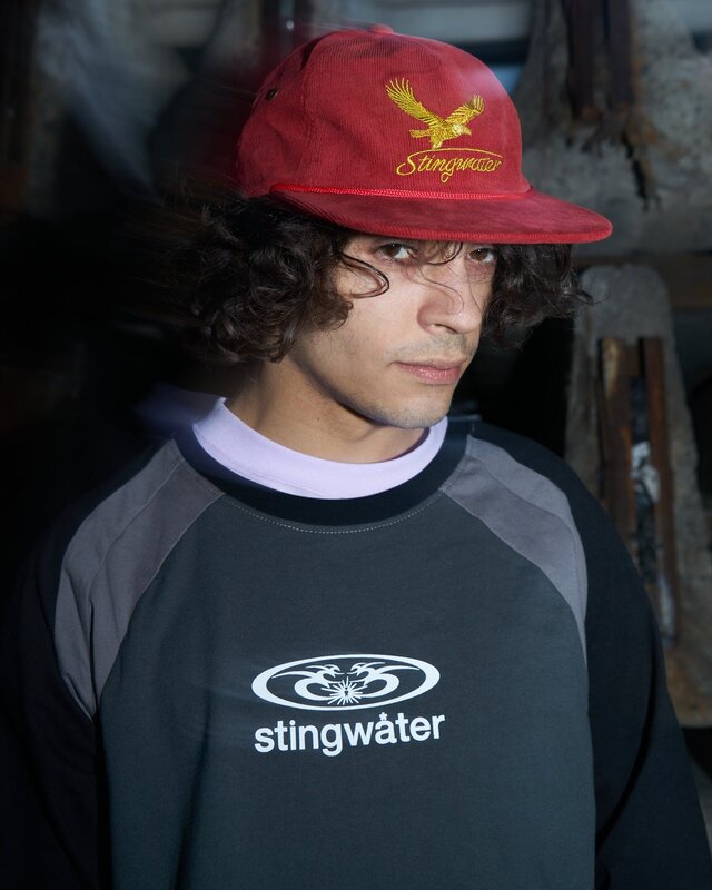 Stingwater Moses T-Shirt à Manches Longues à Panneaux - Noir/Gris