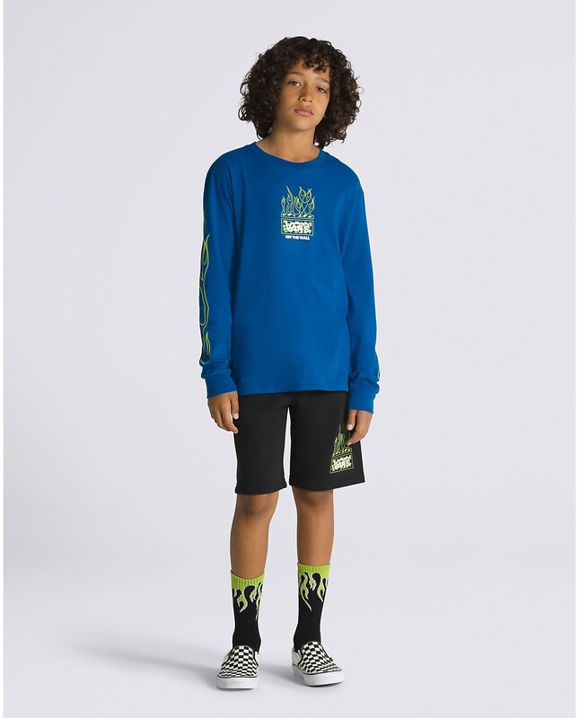 Vans Kids Neon Flames T-Shirt à Manches Longues - Vrai Bleu