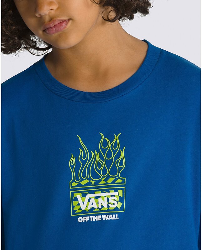 Vans Kids Neon Flames T-Shirt à Manches Longues - Vrai Bleu