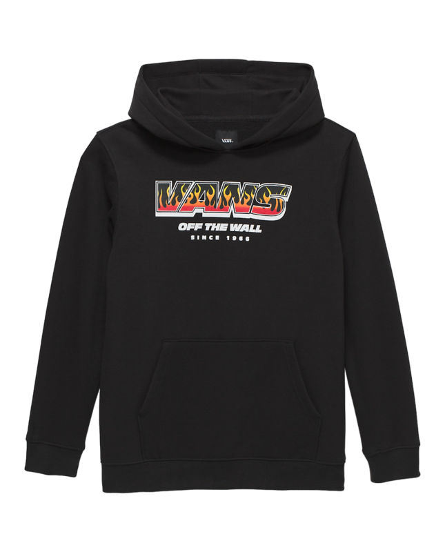 Vans Kids Up In Flames Pullover Hoodie - Black