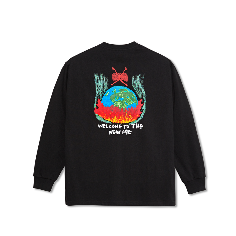 Polar Skate Co. Welcome To The New Age LS Tee - Black