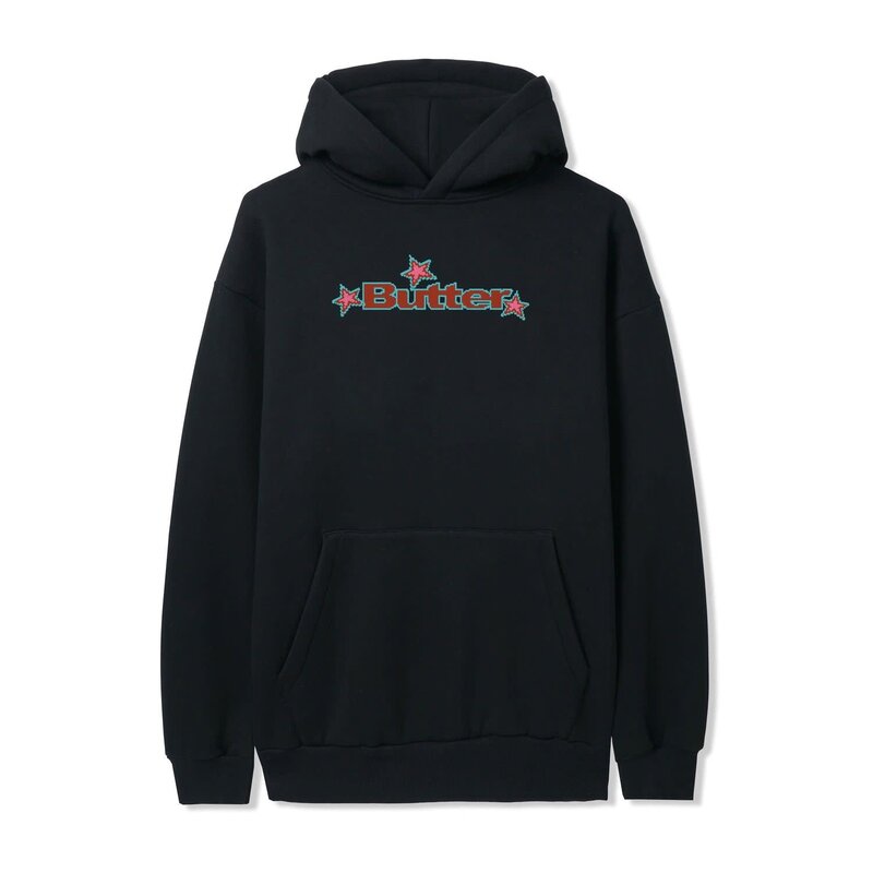 Butter Goods Star Logo Pullover Hood - Black