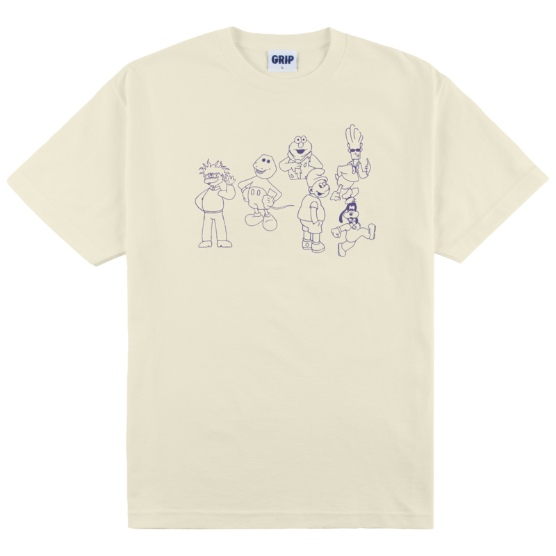 Classic Grip Confused Characters Tee - Cream
