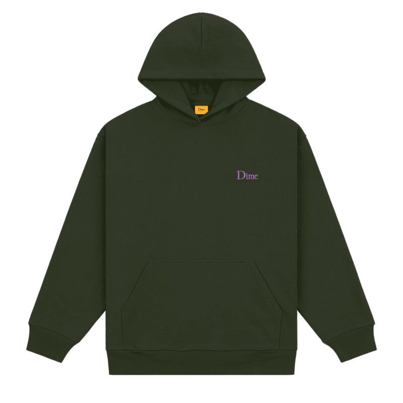 Dime Classic Small Logo Hoodie - Forest Green - Palm Isle Skate Shop