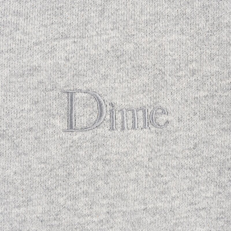 Dime Classic Small Logo Crewneck - Heather Gray (Holiday 23)