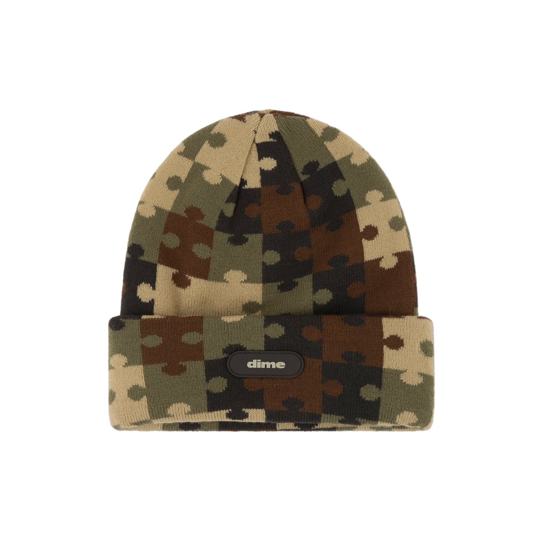 Dime Puzzle Fold Beanie - Camo - Palm Isle Skate Shop