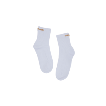 Fucking Awesome Cross Quarter Socks - White
