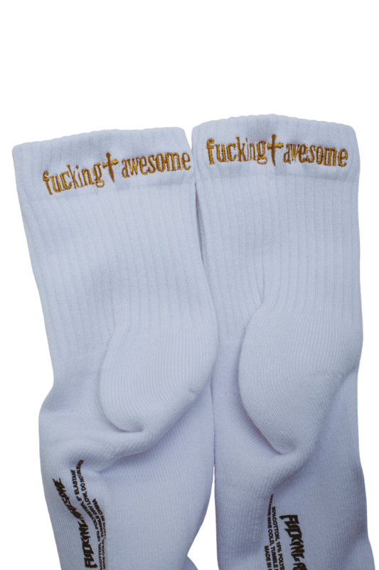 Fucking Awesome Cross Quarter Chaussettes - Blanc