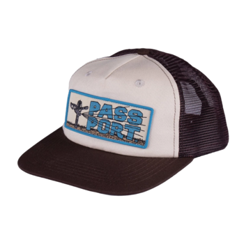 Pass~Port Water Restrictions Workers Trucker Cap - Chocolate/Off White
