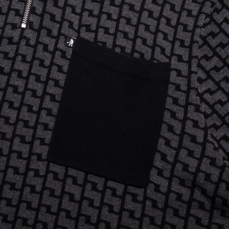 Pass~Port Drain Knit Polo - Black