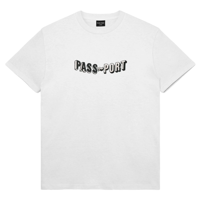 Pass~Port Sunken Logo Embroidery Tee - White