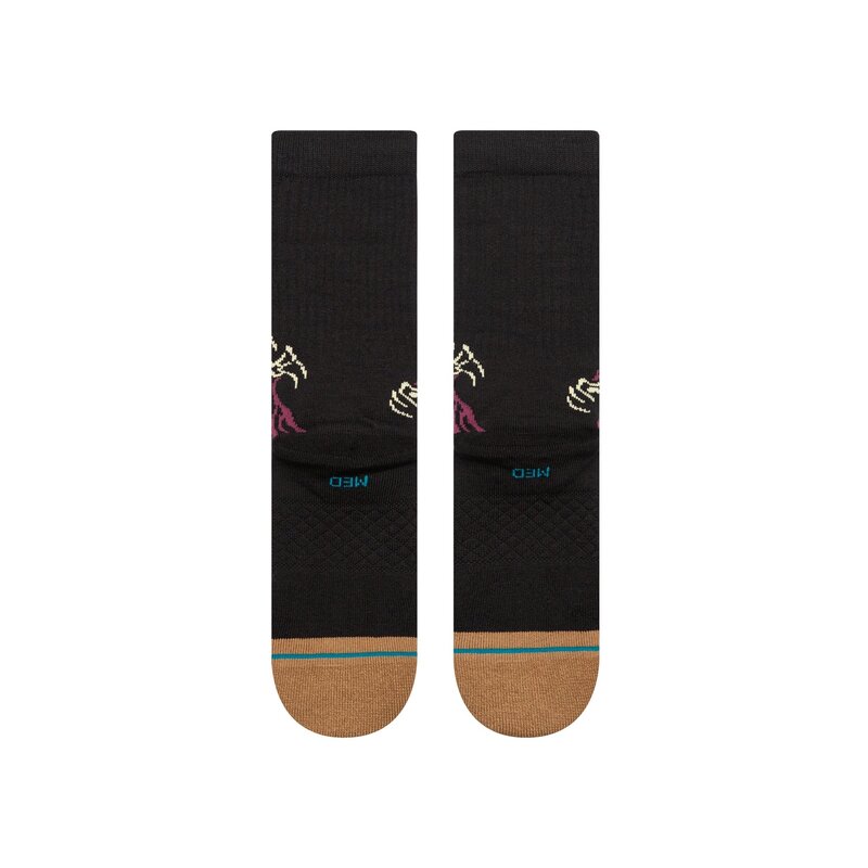 Stance "Welcome Skateboards" Skelly Crew Socks - Black