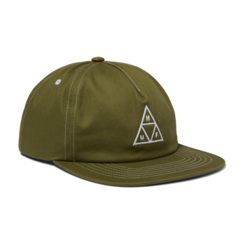 HUF Set Triple Triangle Snapback - Light Olive/White