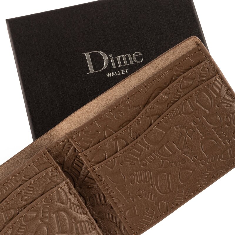 Dime Haha Leather Wallet - Walnut