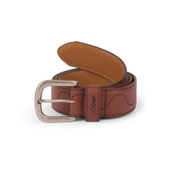 Dime Desert Leather Belt - Brown