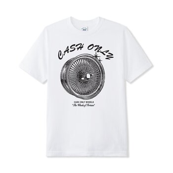Cash Only Wheels Tee - White