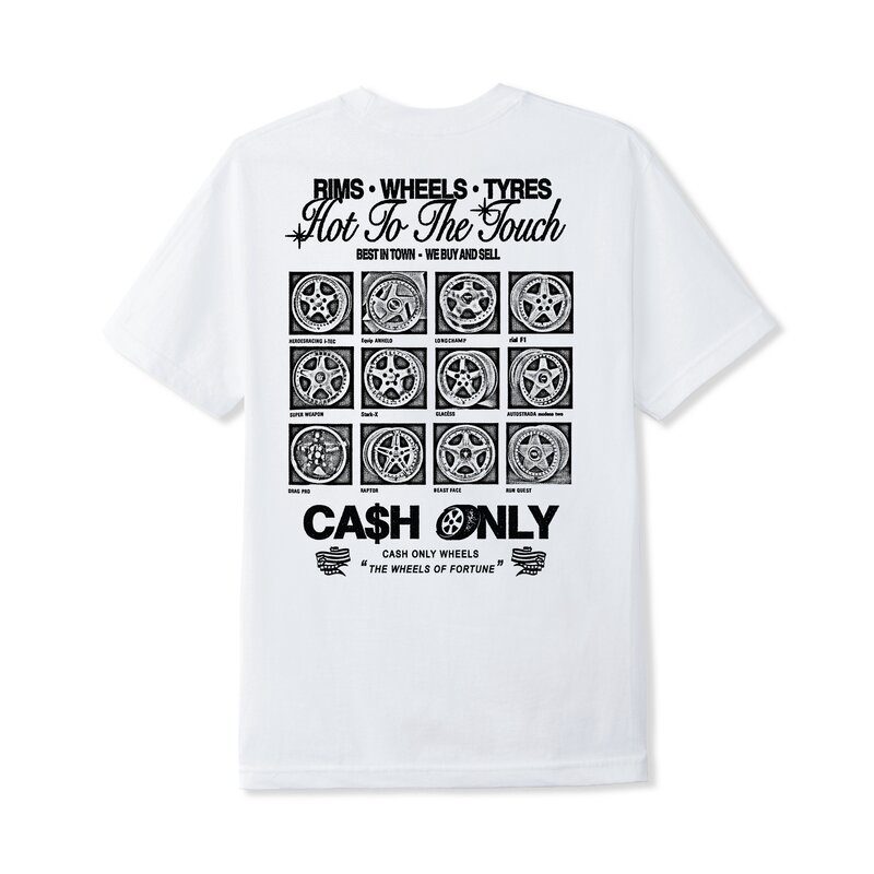 Cash Only Wheels T-Shirt - Blanc