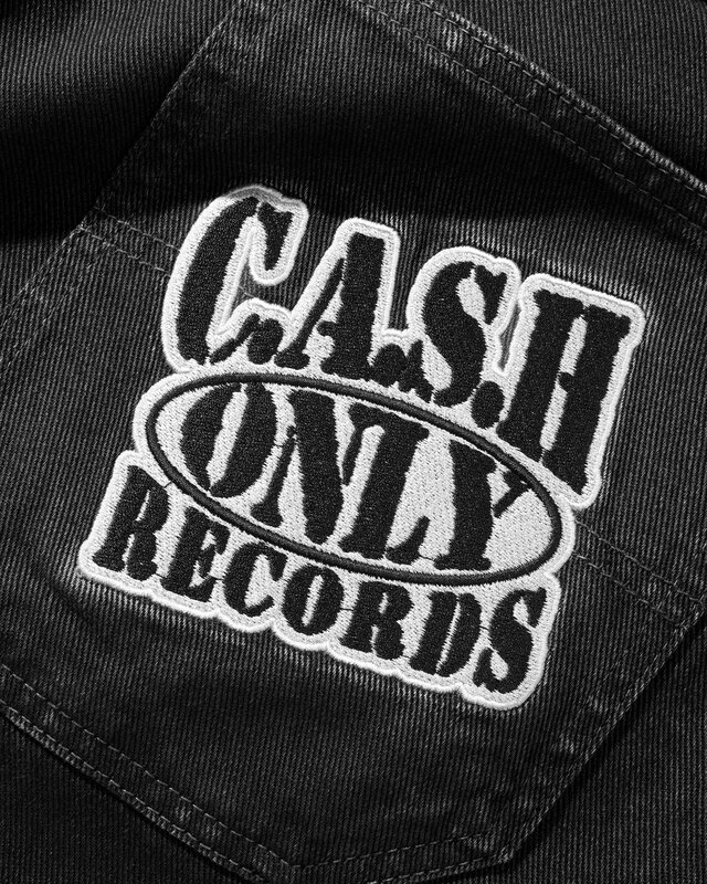 Cash Only Records Denim Shorts - Noir