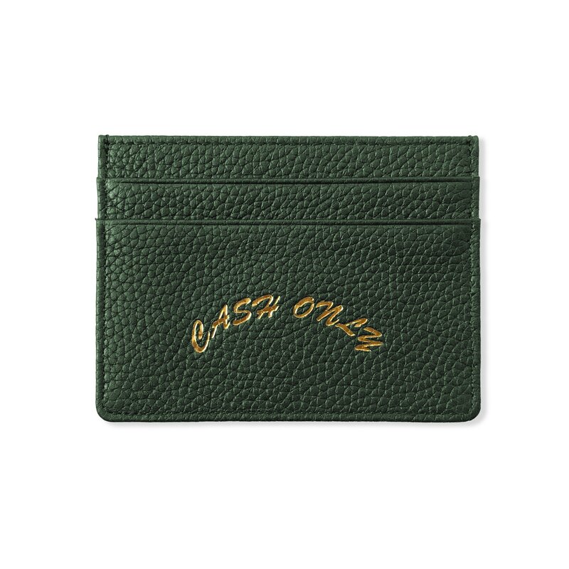 Cash Only Leather Cardholder - Emerald