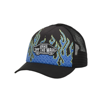 Vans Kids Pixel Flame Trucker Hat - Black