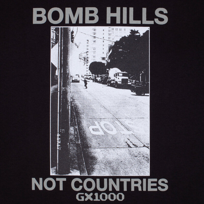 GX1000 Bomb Hills Not Countries Tee - Black/Grey Font
