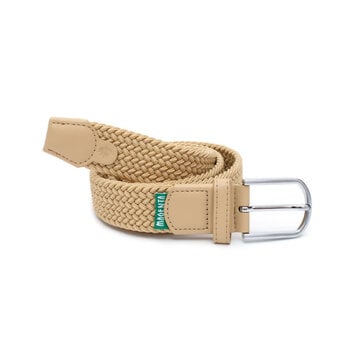 Magenta Braided Belt - Beige