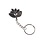 Magenta Plant Keychain - Black Silver