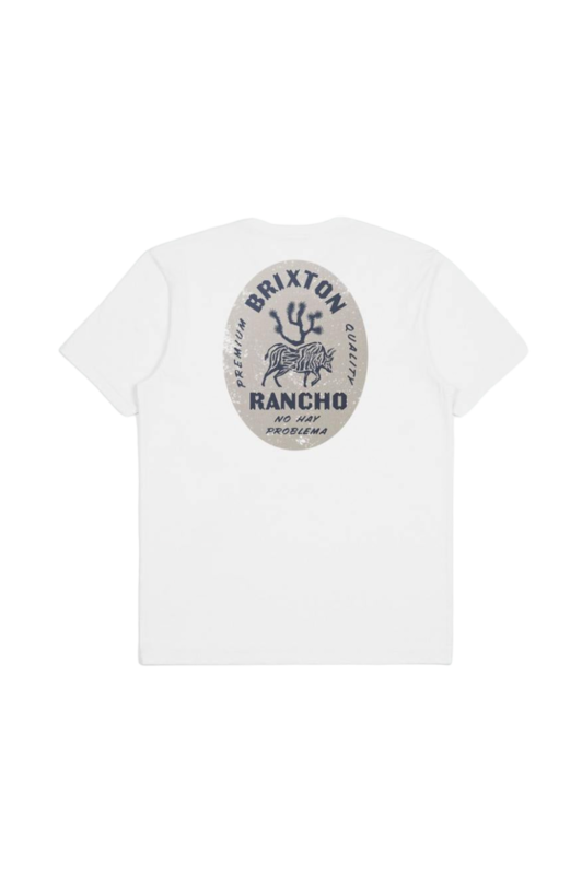 Brixton Rancho T-Shirt Ajusté M/C - Blanc