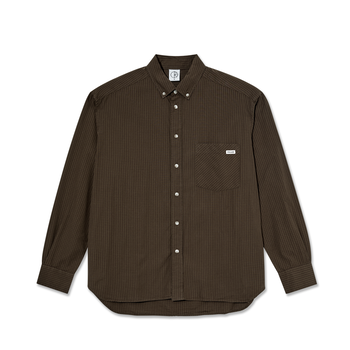 Polar Skate Co. Ben Poplin LS Shirt - Brown