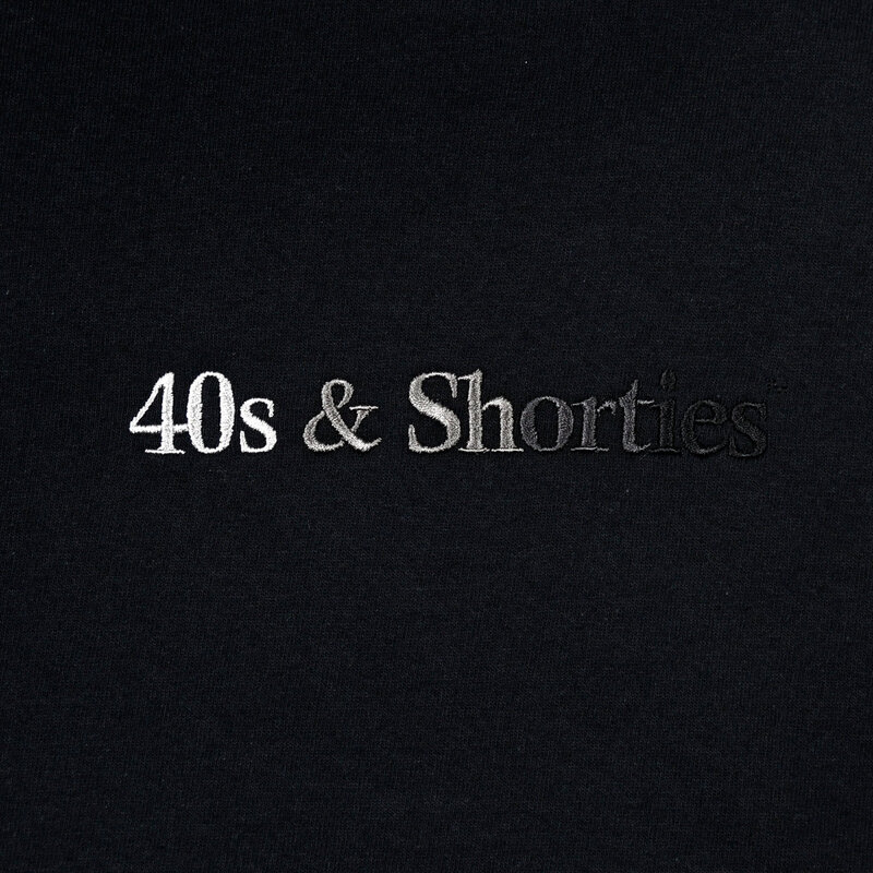40s & Shorties Faded Text Logo Tee - Black