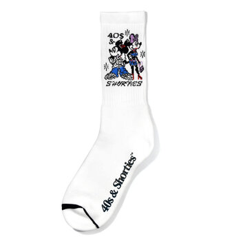 40s & Shorties Toon Town Socks - White