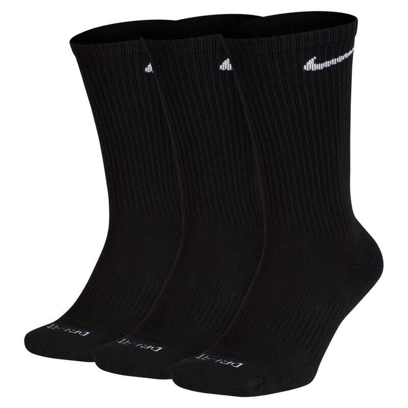 Nike SB Everyday Plus Cushioned Training Crew Socks (3 Pairs) - Black/White