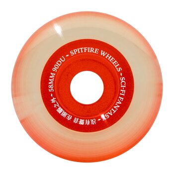 Spitfire x Sci-Fi Fantasy 90DU Sapphires Radial Clear/Red- 58mm