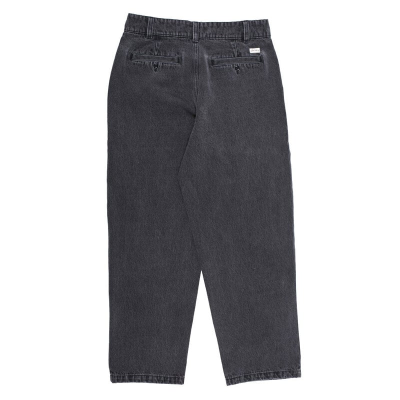 Theories Belvedere Pleated Denim Trousers - Washed Black Jeans