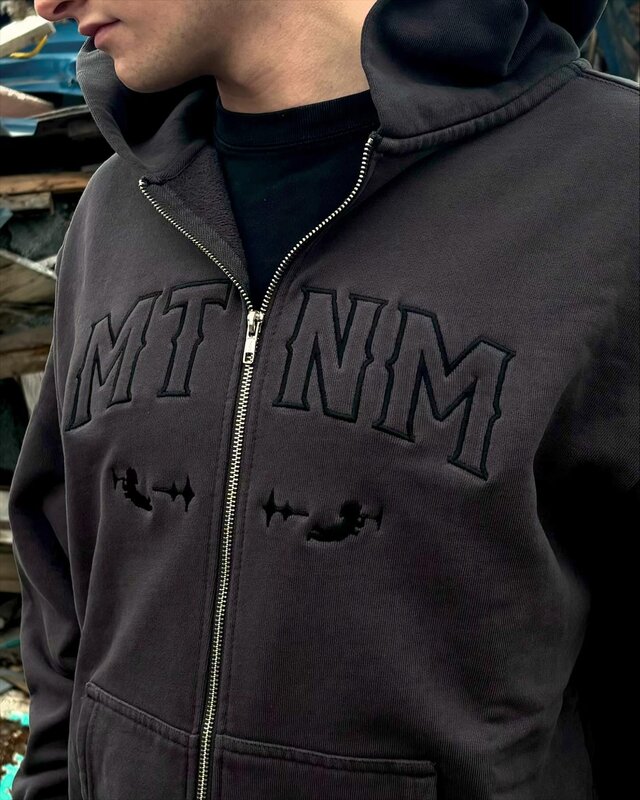 Metronome MTNM Double Zip Hoodie - Vintage Black