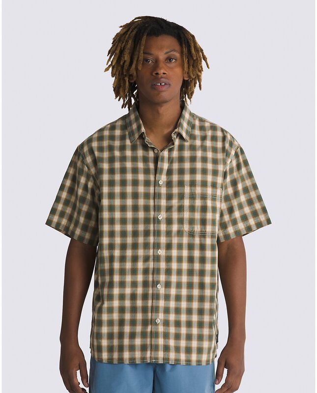 Vans Hadley Buttondown Shirt - Oatmeal/Bistro Green