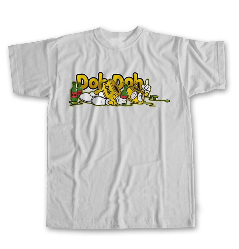 Shorty's Doh Doh Yellow Logo T-Shirt - White