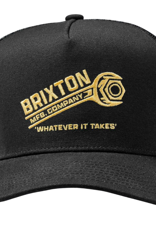 Brixton Wrench Netplus Trucker Hat - Black/Black