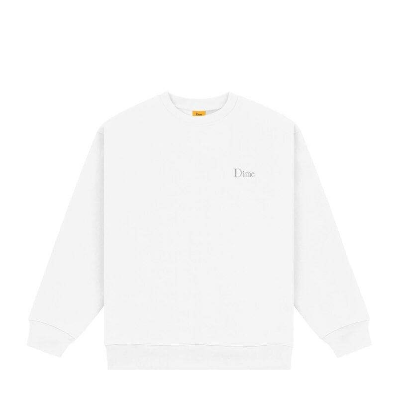 Dime Classic Small Logo Crewneck - White