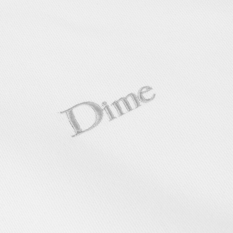 Dime Classic Small Logo Crewneck - White