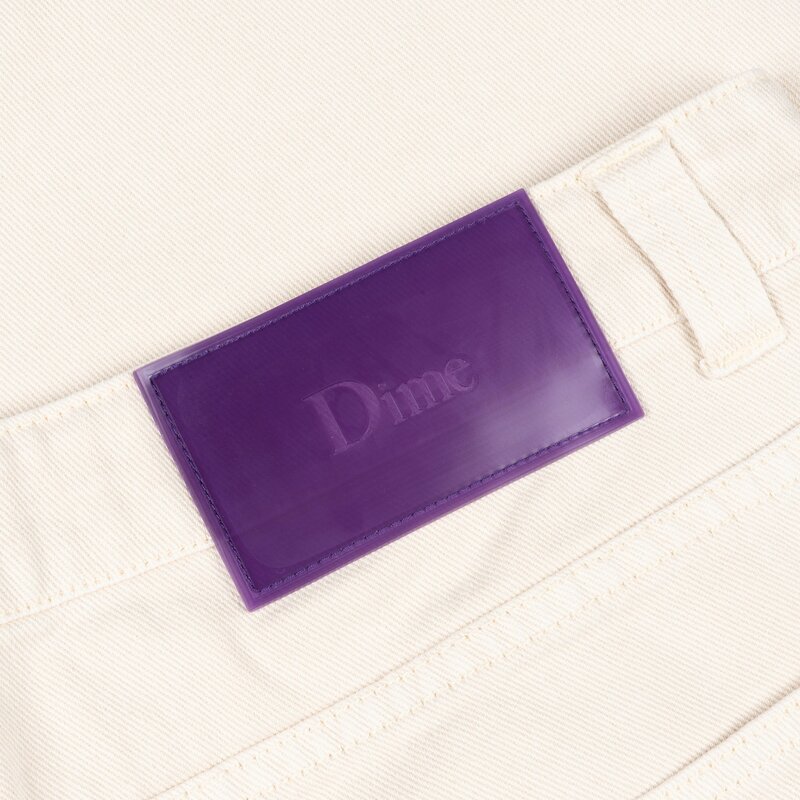 Dime Classic Pantalon en Denim Baggy - Blanc Chaud