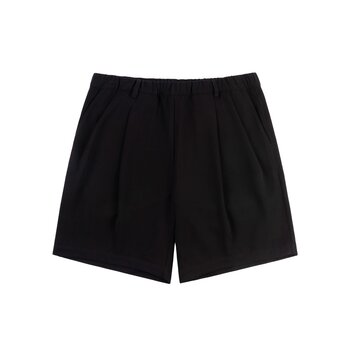 Dime Pleated Twill Shorts - Black