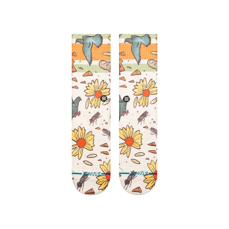 Stance "Todd Francis" Trashed Crew Socks - Off-White