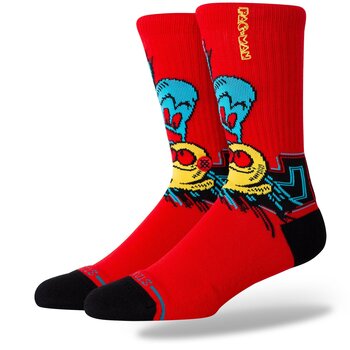 Stance "Pac-Man" Waka Waka Waka Crew Socks - Red