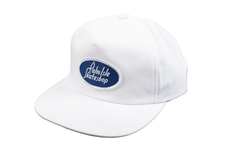 Palm Isle Gas Station Snapback Cap - White