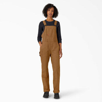 Dickies Women's Straight Fit Duck Double Front Bib Overalls - M