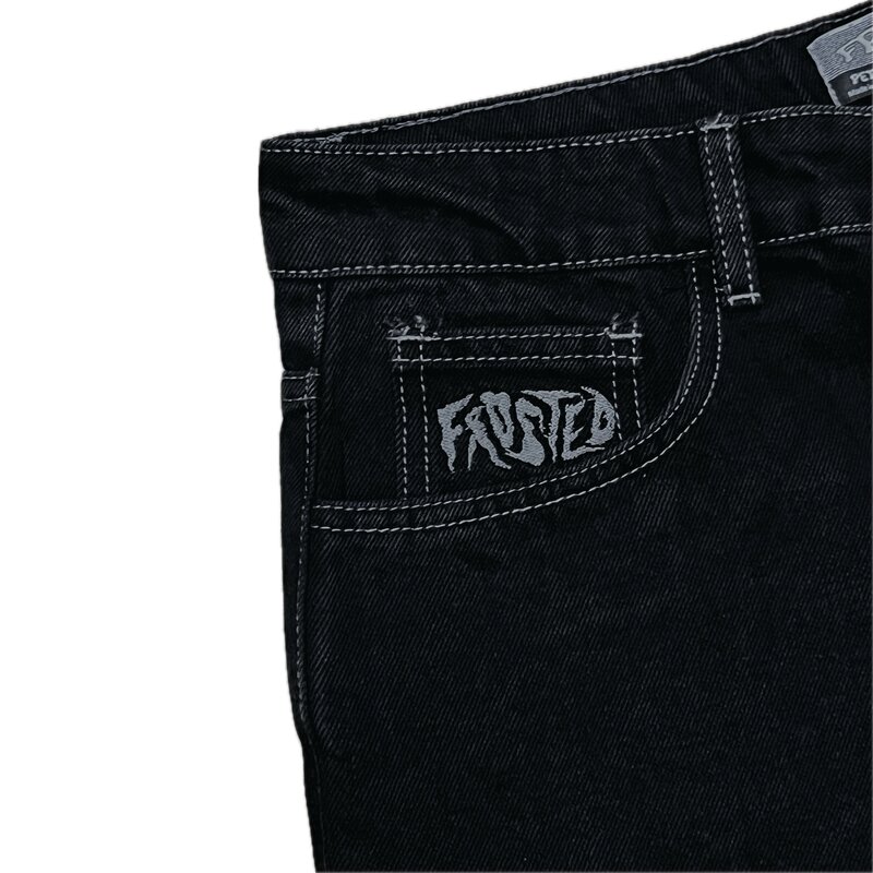 Frosted Transformer Jeans/Shorts - Black