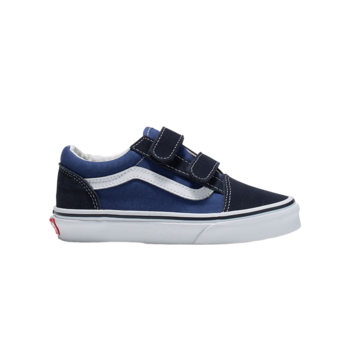 Vans Old Skool V pour Enfants - Bleu Marine/Vrai Blanc